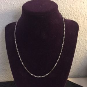 Necklace Mens 18" 1.55mm 925 Sterling Silver Curb Chain 4.20 Grams